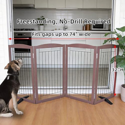 ZJSF Freestanding Dog Fence Indoor, Foldable Dog Gate - Image 2