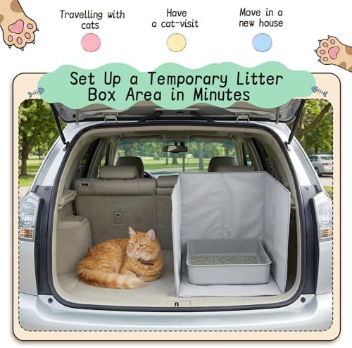Cat Litter Box Enclosure with Splash Guard and Removable Mat, Easy Clean Pee - Image 5