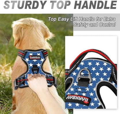 BARKBAY No Pull Dog Harness Front Clip Heavy Duty Reflective Easy Control Handle - Image 3