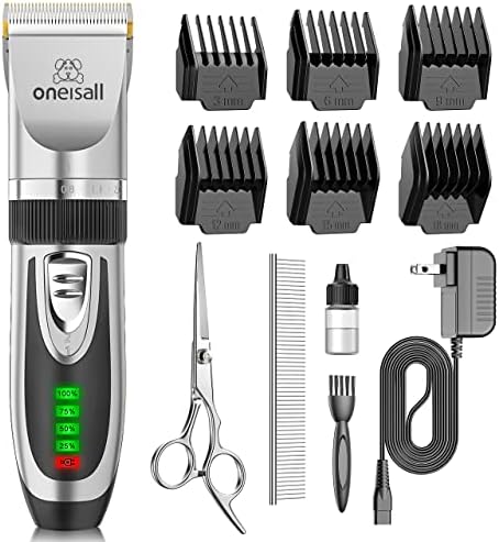 oneisall Dog Clipper for Small and Large Dogs Cats Silver by oneisall
