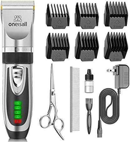 oneisall Dog Clipper for Small and Large Dogs Cats Silver by oneisall