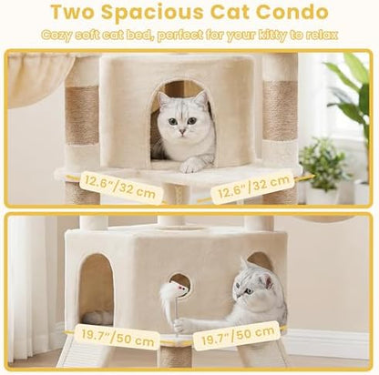 Cat Tree, 73-Inch Sturdy Corner Cat Tower - Image 3