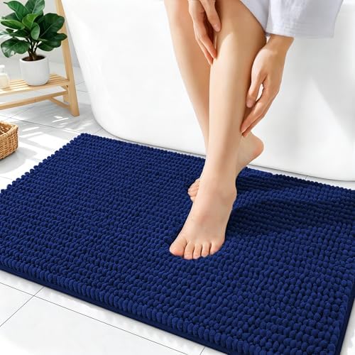 OLANLY Thick Chenille Bathroom Rugs 36x24, Soft Absorbent Bath Mat by OLANLY