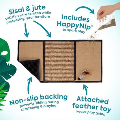Petlinks Scratch & Play Carpet & Burlap Cat Scratch Mat - Image 2