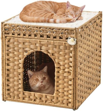 SETVSON Cat Beds for Indoor Cats Extra Large Double Cat Cave by SETVSON