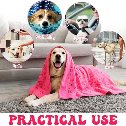 Peryiter 8 Pcs Dog Drying Towels Bulk 55'' x 28'' Pet Grooming Absorbent - Image 6