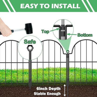 30 Pack Decorative Garden Fence, 17in x 32ft, - Image 3