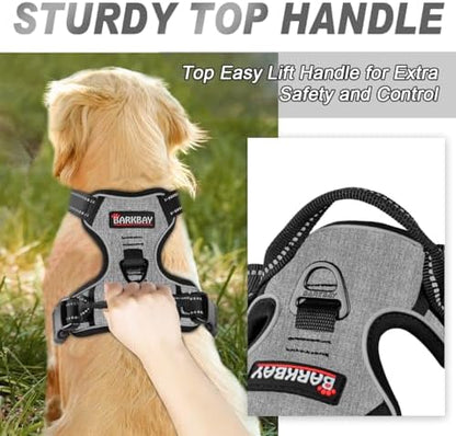 BARKBAY Dog Harness No Pull for Large Dogs Front Back Clips, Dog Vest - Image 3