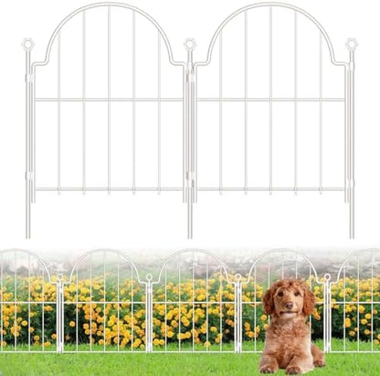 30 Pack White Decorative Garden Fence, 17in x 32ft, by Blingluck