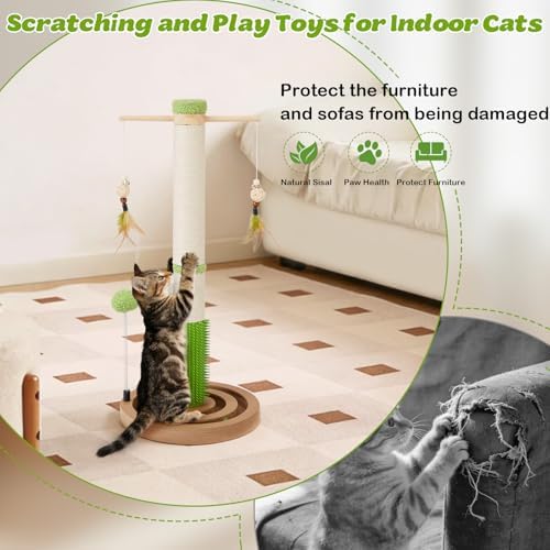 25.79" Cat Scratching Post Tower - Image 4