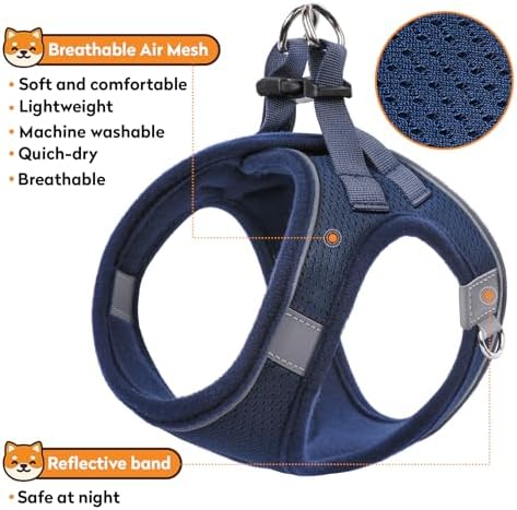 Dog Harness with Leash Set, No-Pull Step-in Reflective Pet Harness with 1 Leash - Image 4