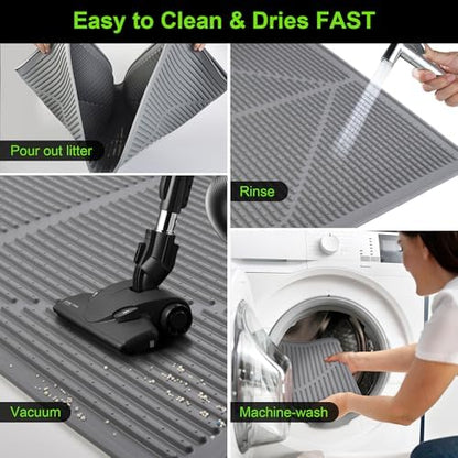 Mofason Rubber Cat Litter Mat Litter Box Mat - Image 5