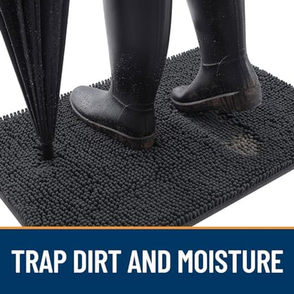 OLANLY Dog Door Mat for Muddy Paws 47x32, Super Absorbent Chenille Mud Mat - Image 2