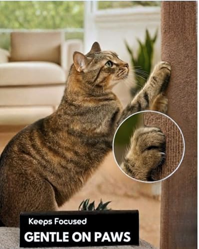 Corner & Wall Cat Scratch Mat, Self-Adhesive Trimmable Cat Scratcher, Wall - Image 2