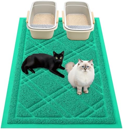 Smiry Cat Litter Box Mat 36x24, Non-Slip Water Resistant Litter Trapping Mat by Smiry