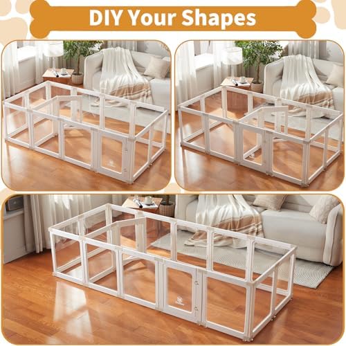 Acrylic Dog Playpen Indoor for Small Dogs & Puppies - Image 6