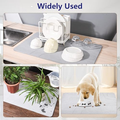 Fast Drying Stone Bath Mats for Bathroom, Non-Slip Diatomaceous Earth Bath Mat - Image 5