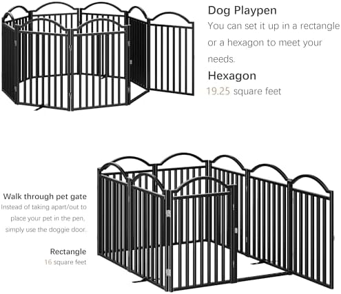 BHG Metal No-Assembly Freestanding Dog Gate - Image 4