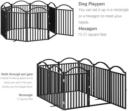 BHG Metal No-Assembly Freestanding Dog Gate - Image 4