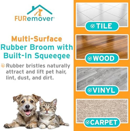 FURemover Pet Hair Removal Rubber Broom - Image 2