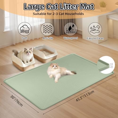 Silicone Cat Litter Mat 45" x 30" Cat Mat - Image 2