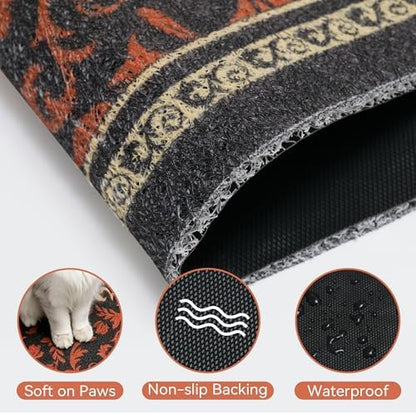 Cat Litter Mat, Waterproof & Non-Slip Backing, Litter Box Catcher, Soft on - Image 2