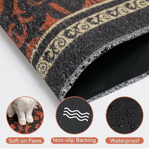 Cat Litter Mat, Waterproof & Non-Slip Backing, Litter Box Catcher, Soft on - Image 2