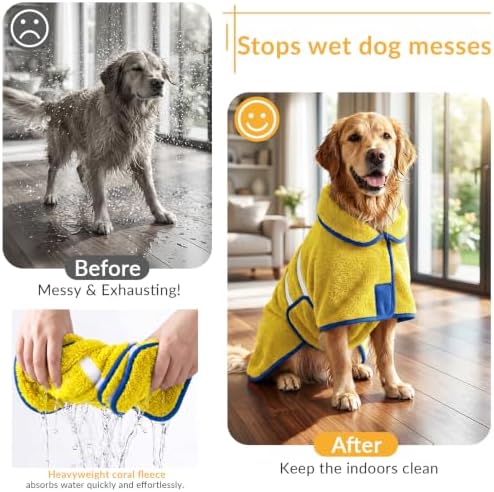 Bienbee Dog Bathrobe, Super Absorbent - Image 2