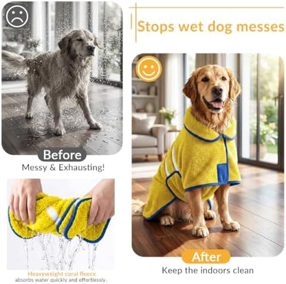 Bienbee Dog Bathrobe, Super Absorbent - Image 2