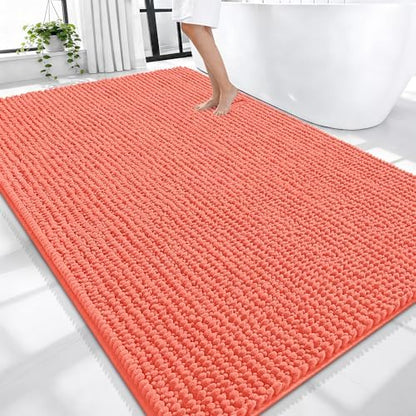 OLANLY Thick Chenille Large Bathroom Rugs 70x46, Absorbent Bath Mat by OLANLY