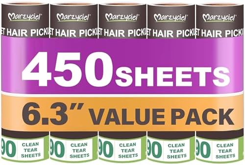 Large Lint Rollers for Pet Hair Extra Sticky，6.3'' Wide Refills by MarzycielCo