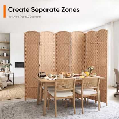 JOSTYLE Outdoor Privacy Screen 6-Panel Folding Room Divider Space Partition - Image 6