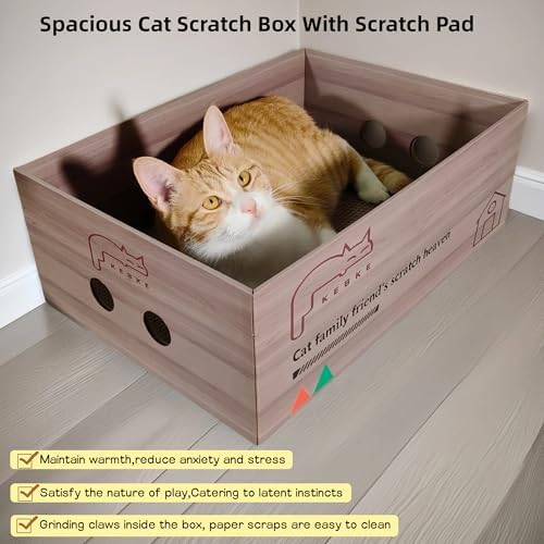 Cat Scratcher Extra Large Sofa Bed and Scratcher Box - Image 4