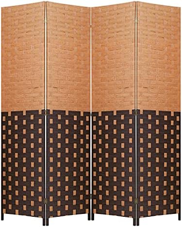 FDW 4-Panel Folding Room Divider | 6ft, CM | Light & Portable by FDW
