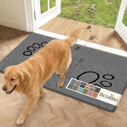Bcoimo Quick Dry Chenille Doormat – Super Absorbent Non-Slip Entryway Rug by Bcoimo