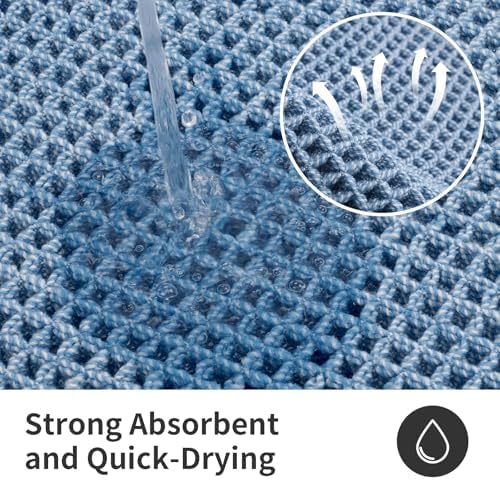 ILANGO Upgraded Waffle Bath Rug 20x32, Super Absorbent Non Slip Bath Mat - Image 6