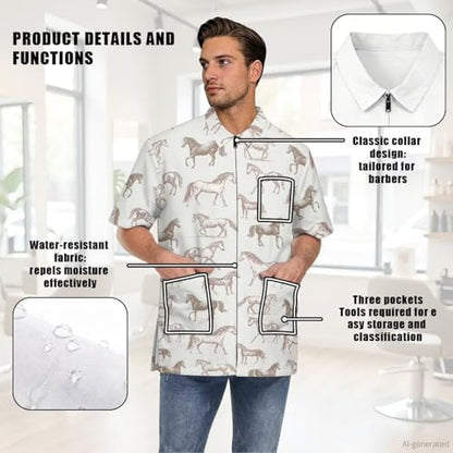 Work Smock for Pet Groomers, Professional Design Water & Hair Proof - Image 6