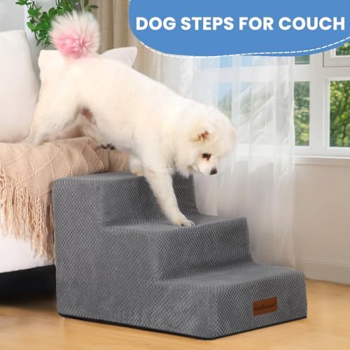 Aodisman Dog Stairs for Small Dogs & Cats, 3-Step Pet Steps for Couch & Bed - Image 2