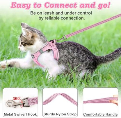 Cat Harness and Leash for Walking Escape Proof, Adjustable Kitten Vest Harness - Image 4