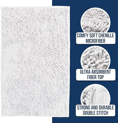Muddy Mat® | Chenille Bathroom Rugs Quick Dry Microfiber Mats Non Slip Washable - Image 2