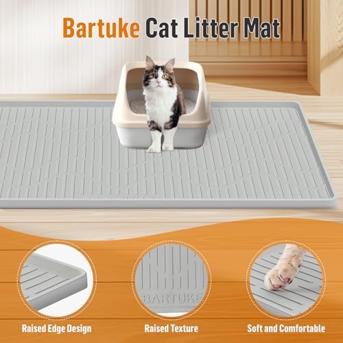 Silicone Cat Litter Box Mat 24"x 24" Extra Large Cat Rubber Mat - Image 3