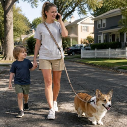 Kazazoo Hands-Free Adjustable Length 5-8 Ft Dog Leash, Crossbody & Waist - Image 3