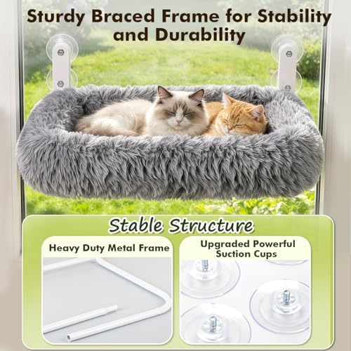 Zoratoo Foldable Cat Window Perch, Widened Cushion Cat Bed - Image 7