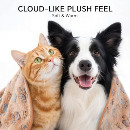 1 Pack 6 Blankets Dog Cat Soft Fluffy Fleece Pet Blanket Warm Cute Print Design - Image 2