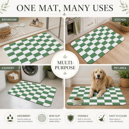 Natural Diatomaceous Earth Bath Mat, Ultra Thin Quick Dry Floor Rug - Image 7