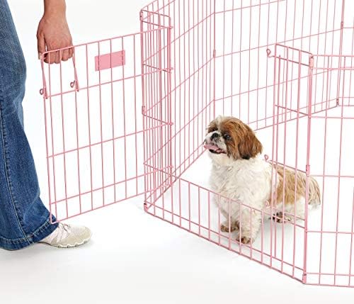 MidWest 24-Inch Pink Exercise Pen, Single Door, 16 Sq Ft Play Area - Image 2