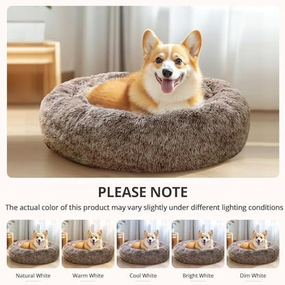 JOLLYVOGUE Calming Dog Bed Medium Size Dog, Anti-Anxiety Donut Medium Pet Bed - Image 6