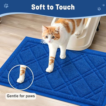 Smiry Cat Litter Box Mat 47x32, Non-Slip Water Resistant Litter Trapping Mat - Image 6