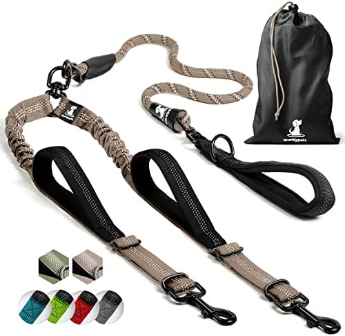 SparklyPets Double Dog Leash for 2 Dogs by SparklyPets