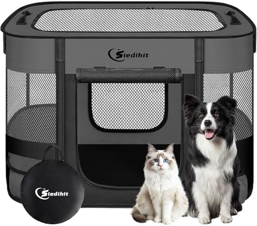 Siedihit 31" Dog Playpen, Cat Puppy Pen, Pet Portable Crate Indoor Outdoor by Siedihit